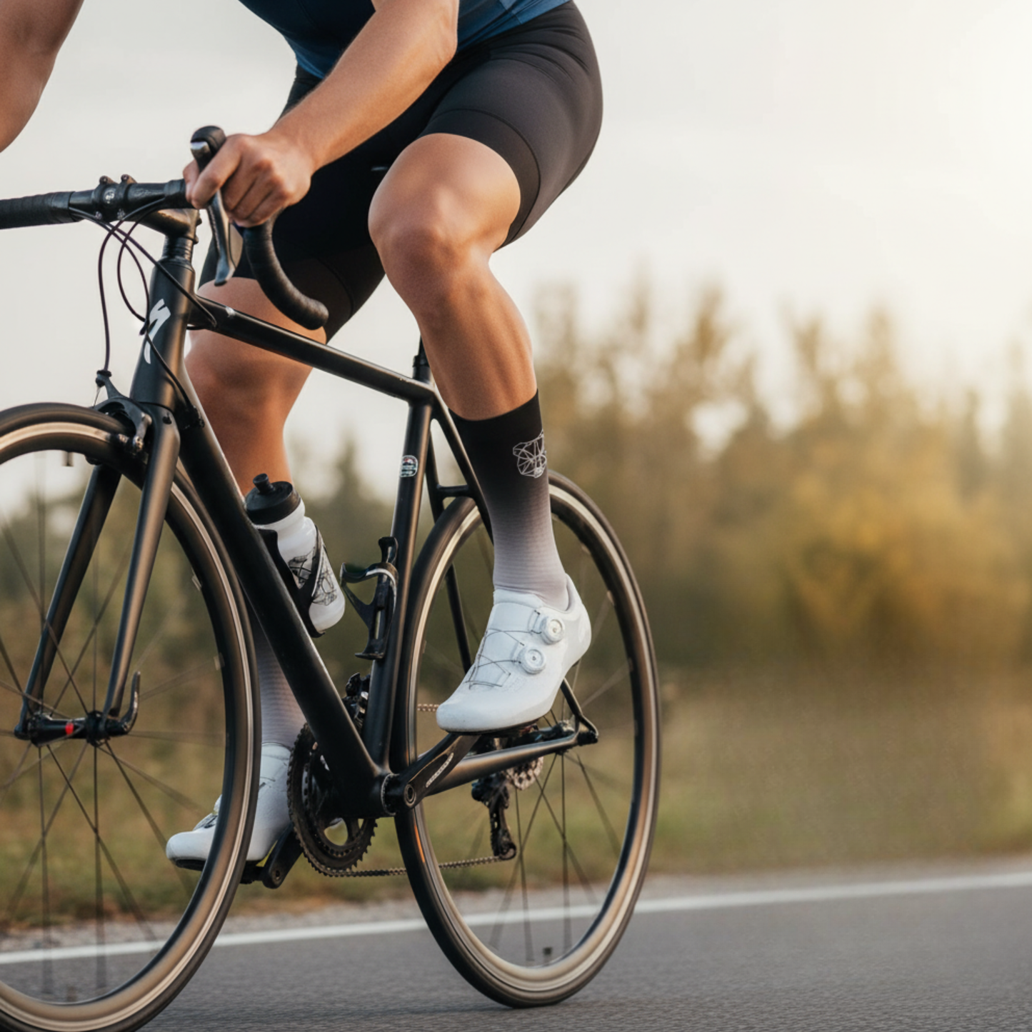 Chaussettes aéro noires et blanches
