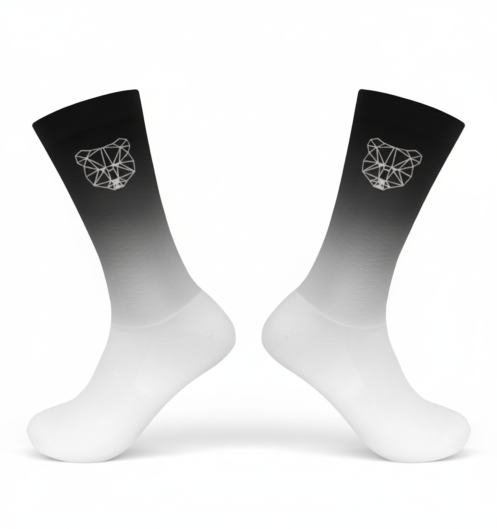 Chaussettes aéro noires et blanches